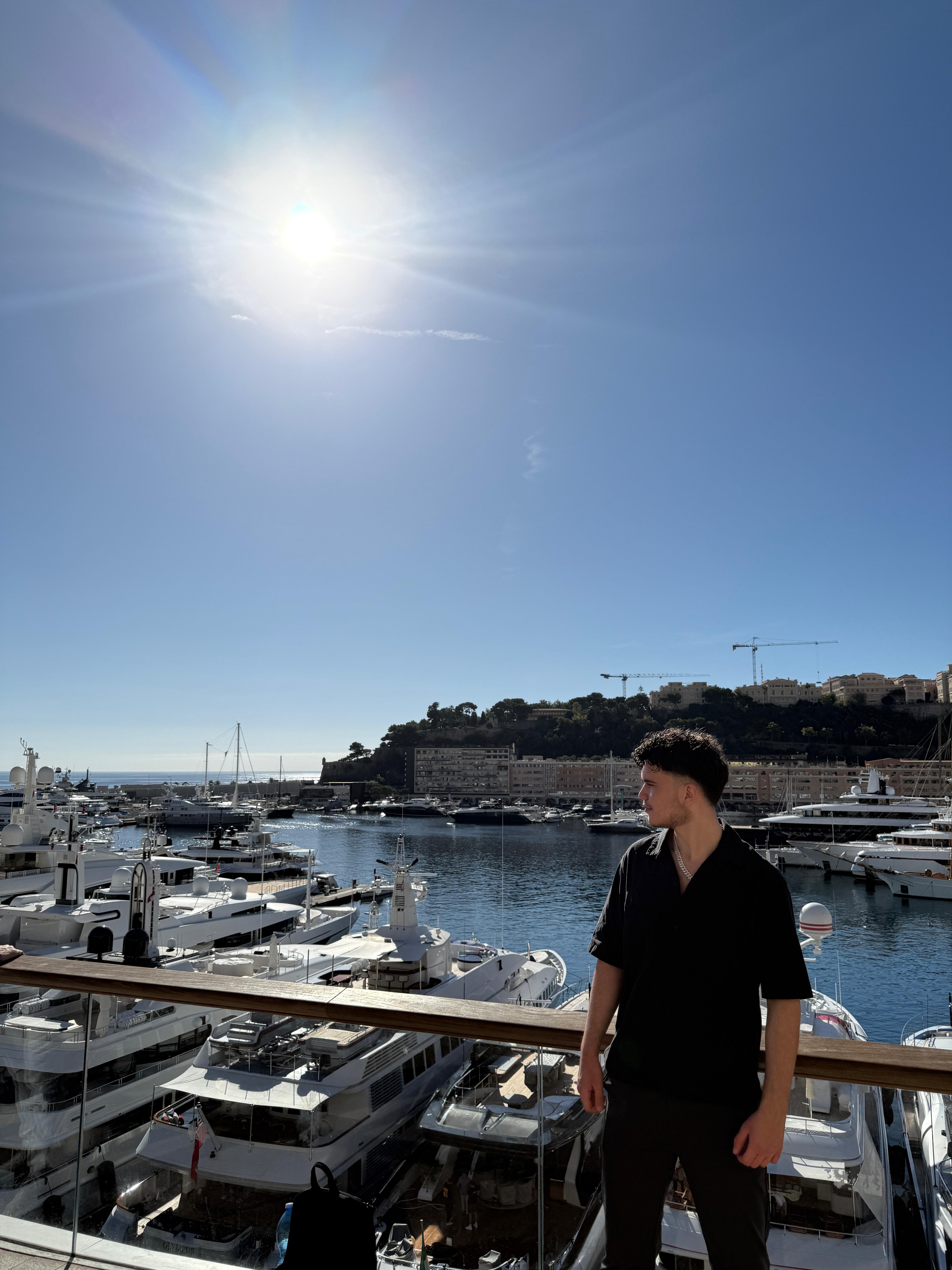 Engjull in Monaco — proof that trading funded trips across Europe at 17